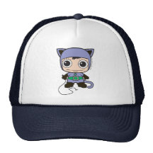 Chibi Katzen-Frau Retrokultkappen
