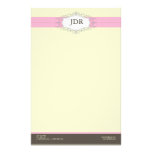 Chic-Deko-Baby-Rosa-kundengebundenes Briefpapier Individuelles Druckpapier