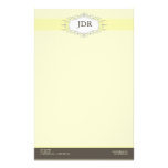 Chic-Deko-Gelb kundengebundenes Briefpapier Büropapier