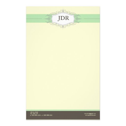 Chic-Deko-Minze kundengebundenes Briefpapier Individuelles Druckpapier