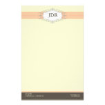Chic-Deko-Pfirsich kundengebundenes Briefpapier Druckpapier