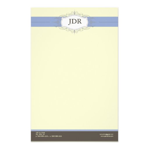 Chic-Deko-Singrün kundengebundenes Briefpapier Personalisiertes Büropapier