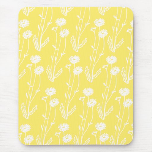 Chic-gelbe Wildblumen Mousepad