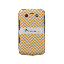 Chic personalisiertes orang Zickzack Muster BlackB Blackberry Bold Cover