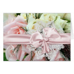 Chic-rosa Rosen, die Anmerkungs-Karte Wedding sind