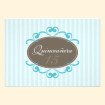 Chic Stripes Quinceanera Einladung (Aqua) einladungen