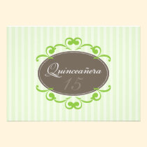 Chic Stripes Quinceanera Einladung (grünen Apfel) einladungen
