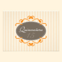 Chic Stripes Quinceanera Einladung (Mandarine) einladungen