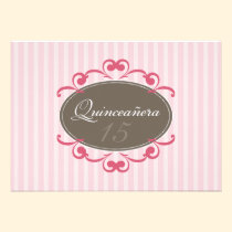 Chic Stripes Quinceanera Einladung (Rose) einladungen