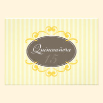 Chic Stripes Quinceanera Einladung (zitronengelb) einladungen