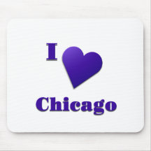Chicago -- Mitternachtsblau Mauspads