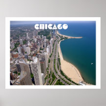 Chicago-Panoramablickplakatdruck