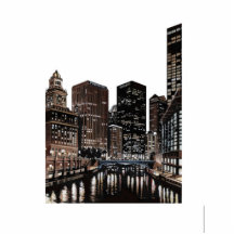 Chicago River Foto-Skulptur Photoausschnitt