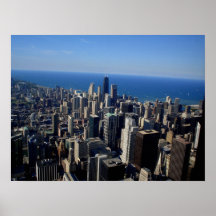 Chicago-Schleife und Michigansee - Illinois Posterdrucke