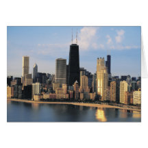 Chicago vom See-Ufer-Antrieb Grußkarten