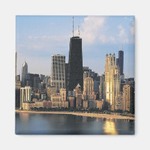 Chicago vom See-Ufer-Antrieb Kühlschrankmagnet