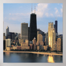 Chicago vom See-Ufer-Antrieb Poster