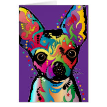 Chihuahua-Kunst Karte