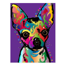 Chihuahua-Kunst Postkarten