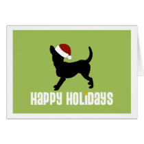 Chihuahua-Weihnachtsmannmütze karten