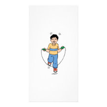Child Playing with a Jump Rope Photo Cards