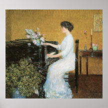 Childe Hassam - am Klavier Posterdrucke