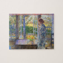 Childe Hassam - das Goldfisch-Fenster Puzzle
