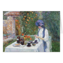 Childe Hassam - das Terre-Cuits Tee-Set Grußkarten