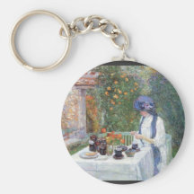 Childe Hassam - das Terre-Cuits Tee-Set Schlüsselanhänger