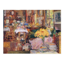 Childe Hassam - der Raum der Blumen Postkarte