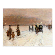 Childe Hassam - ein städtisches Märchenland Postkarte