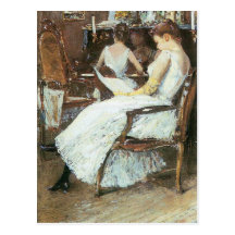 Childe Hassam - Frau Hassam und ihre Schwester Postkarten