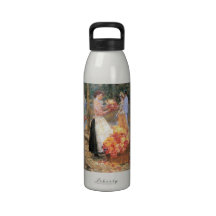 Childe Hassam - Frau verkauft Blumen Wasserflasche