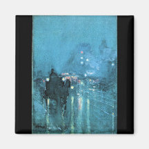 Childe Hassam - Notturno-Bahnübergang Chicago Kühlschrankmagnete