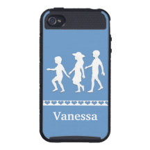 Children Walking: Paper Cut-Out Style Cases For iPhone 4