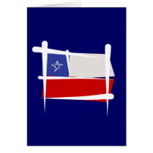 Chile-Bürsten-Flagge Grußkarten