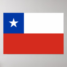 Chile-Flagge Poster