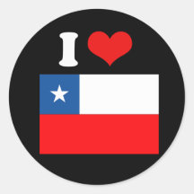 Chile-Flagge Runde Sticker