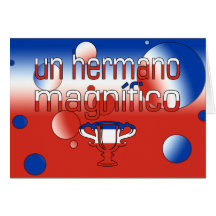 Chile-Flagge UNO Hermano Magnífico färbt Pop-Kunst Grußkarte