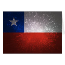 Chile-Flaggen-Feuerwerk Karte