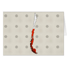 Chile-Flaggen-Karte Größengleich