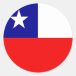 Chile-hochwertige Flagge Runde Sticker