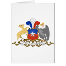 Chile-offizielles Wappen Wappenkunde-Symbol Grußkarten