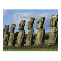 Chile, Ostern-Insel, Rapa Nui, Ahu Akivi Postkarten