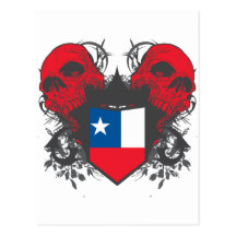Chile-Schädel Postkarte