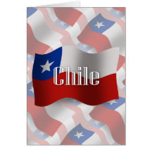 Chile-wellenartig bewegende Flagge Grußkarte