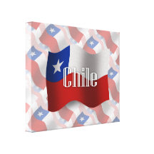 Chile-wellenartig bewegende Flagge Galerie Faltleinwand