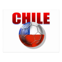 Chilelogo-Fußbalballflagge des Chilegangs Postkarte