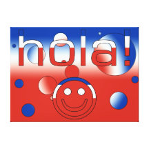 Chilenische Geschenke: Hallo/Hola + Smiley Leinwanddrucke