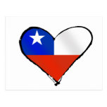 Chilenische Liebe und Stolz Chile-Flagge Te Amo-Ch Postkarten